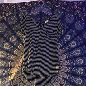 simple black and white striped tee